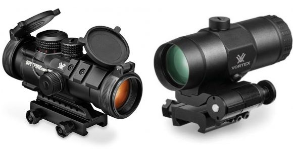 Image of Vortex Spitfire 3x Prism Scope with 3x Magnifier with Flip Mount