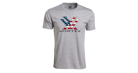 Image of Vortex Stars and Stripes Short Sleeve T-Shirts - Men's, Grey Heather, 3XL, 121-13-GHT3X