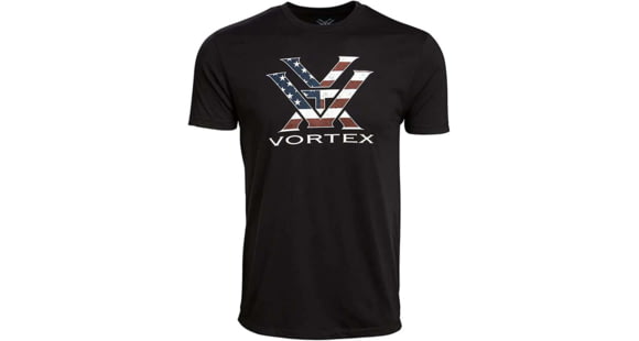 Image of Vortex Stars and Stripes Short Sleeve T-Shirts - Men's, Black, 4X, 121-13-BLK4X