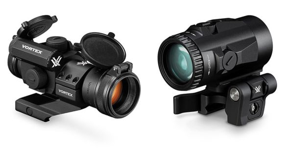 Image of Vortex StrikeFire II 1x30mm 4 MOA Red Dot Sight, Hard Anodized Matte, Black, w/ Vortex Micro 3x22mm Magnifier, SF-RG-501-KIT2