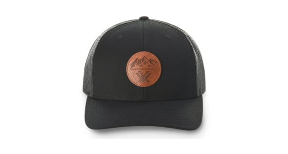 Image of Vortex Three Peaks Caps w/Leather Patch - Men's, Black, OSFM, 121-01-BLK