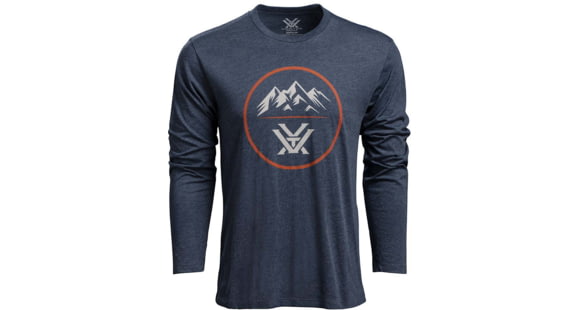 Image of Vortex Three Peaks LS T-Shirt - Men's, Medium, Navy Heather, 222-01-NAHM