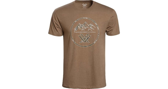 Image of Vortex Three Peaks Short Sleeve T-Shirts - Men's, Coyote Heather, XL, 121-10-CHEXL