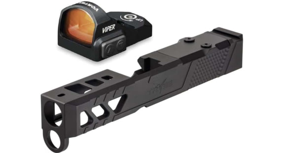 Image of Vortex Viper 1x24mm 6 MOA Red Dot Sight, Black, Viper Red Dot and TRYBE Defense Pistol Slide, Glock 26, Gen 3/4, Viper Cut, Version 2, Black Cerakote