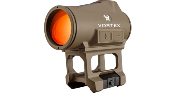 Image of Vortex Crossfire II 1x25mm 2 MOA Solar Reflex Red Dot Sight, Bright Red, Tan, 2.60in, 4.47 oz., CF2-RD2-SLR-T
