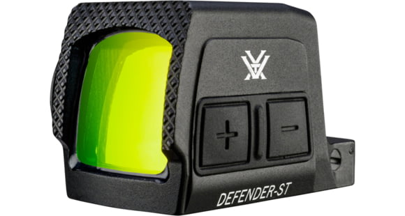 Image of Vortex Defender-ST 1x32mm Enclosed Solar Micro Reflex Red Dot Sight, Green, Black, 1.82in, 1.62 oz., DFST-MGD3-E