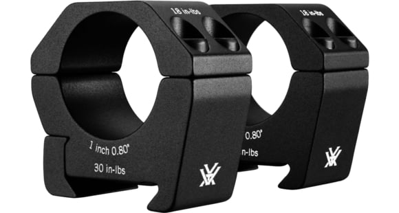 Image of Vortex Sport 1in Riflecope Rings, Low - 0.8in, Set of 2, Black, SPT1-L