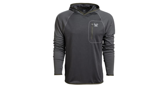 Image of Vortex Weekend Rucker Hooded Long Sleeve - Men's, Charcoal, S, 121-24-CHRS