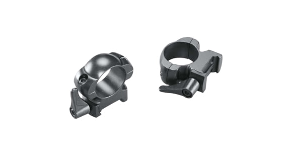 Image of Weaver Lever-Lok Rifle Scope Rings, 1 in Tube, High, Matte, Black, 49326