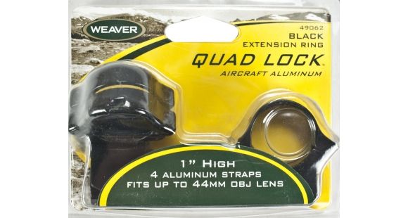 Image of Weaver Rings Quad-Lock, 1in. High, Extended Black