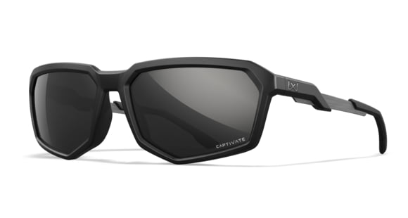 Image of Wiley X WX Recon Active 6 Sunglasses, Captivate Polarized Black Mirror/Matte Black Frame, AC6RCN05