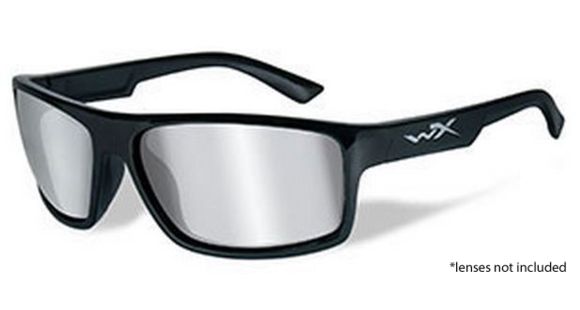 Image of Wiley X WX Peak Replacement Parts - Gloss Black Frame Only w/accessories, No Lens, ACPEA01F