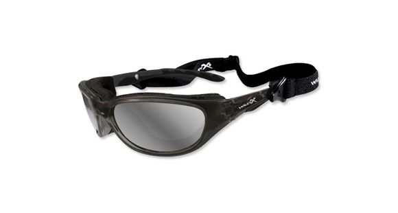 Image of Wiley X AirRage Sunglasses - Polarized Silver Flash w/Smoke Grey Lens / Crystal Metallic Frame, 697