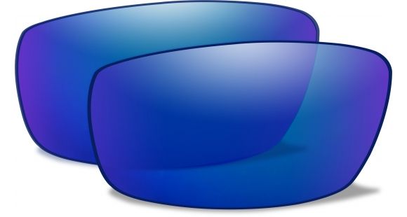 Image of Wiley X AirRage Replacement Parts - Polarized Blue Mirror w/ Green Lens Lens Only, 698P