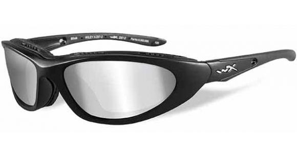 Image of Wiley X Blink Sunglasses,Matte Black Frame,Polarized Gray Silver Flash Mirror WX552