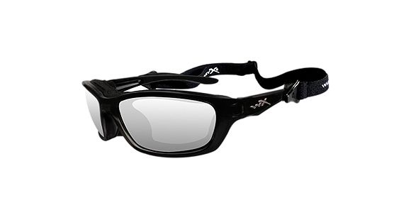 Image of Wiley X Brick Sunglasses - Clear Lens / Gloss Black Frame, 853