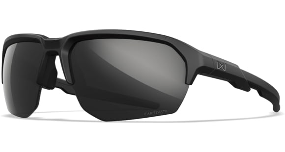 Image of Wiley X Changeable Series Jakl Captivate Non-Pol Sunglasses, Matte Black Frame, Black Mirror Lens, CHJKL05