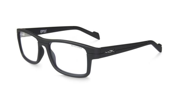 Image of Wiley X Epic Safety Glasses, Matte Black Frame, No Polarized Lens, WSEPC01