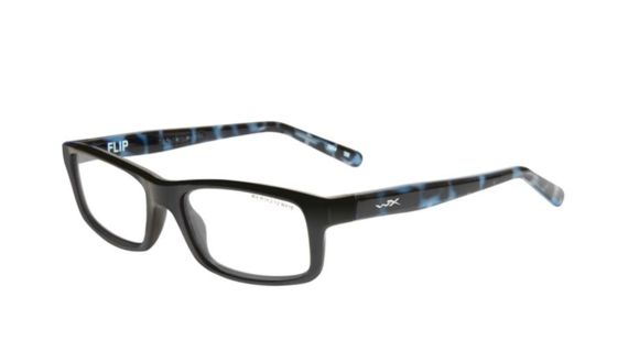 Image of Wiley X Flip Safety Glasses, Black/ Black Demi Frame, No Polarized Lens, YFFLP01