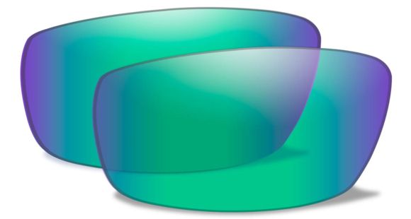 Image of Wiley X Jake Replacement Parts - Polarized Emerald Mirror w/ Amber Tint Lens,Lens Only CCJAKPGM