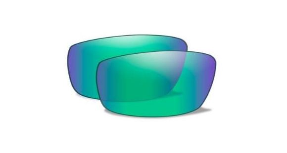 Image of Wiley X WX Knife Replacement Parts - Polarized Emerald Mirror Amber Lens Only, CCKNIPGM
