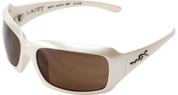 Image of Wiley X Lacey Sun Glasses Pearl White/Bronze Brown