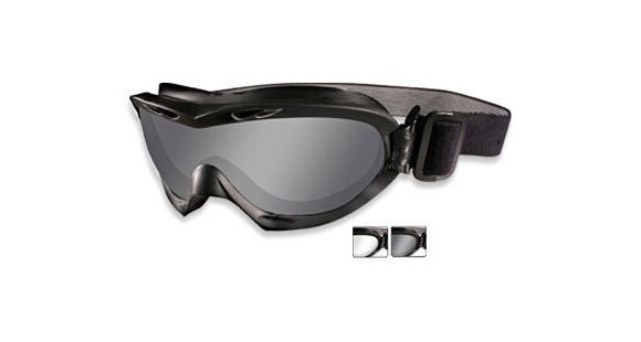 Image of Wiley X Nerve Goggle - 2 Lenses- Smoke Grey,Clear/ Matte Black Frame w/RX Insert, R-8051RX