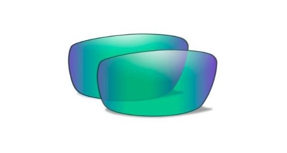 Image of Wiley X WX Omega Replacement Parts, Polarized Emerald Mirror Amber Lens Only, ACOMEPGM