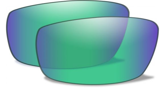 Image of Wiley X P-17 Replacement Parts - Polarized Emerald Mirror w/ Amber Tint Lens Only, P-17PGM