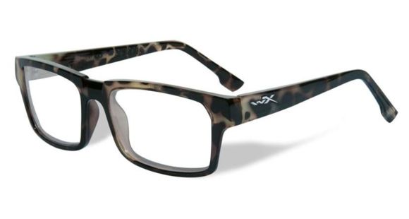 Image of Wiley X WX Profile Eyeglass Frame,Rectangle,Gloss Green Demi WSPRF05