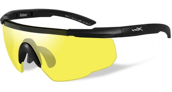 Image of Wiley X Saber Advanced Sunglasses - Pale Yellow Lens / Matte Black Frame, 300
