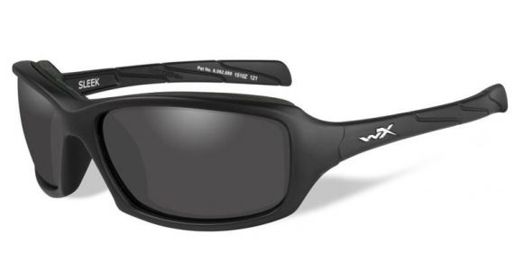 Image of Wiley X WX Sleek Sunglasses - Smoke Grey Lens / Matte Black Frame, CCSLE02