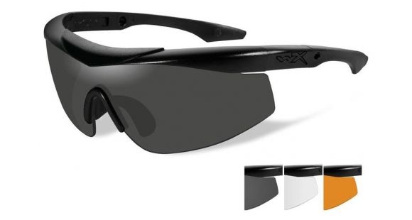 Image of Wiley X Talon Sunglasses - 3 Lens Package, 1 Matte Black Frame w/Smoke Grey,Clear,Light Rust Lens, CHTLN2
