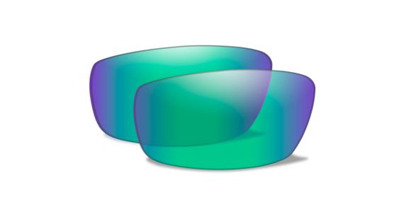 Image of Wiley X Twisted Lenses, Polarized Emerald Mirror Amber, SSTWIPGM