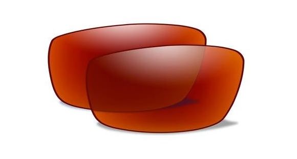 Image of Wiley X WX Valor Replacement Parts - Polarized Crimson Mirror Smoke Grey Lens Only, CHVALPR