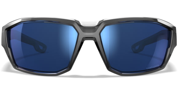 Image of Wiley X Alpine Captivate Sunglasses, Gloss Crystal Grey Frame, Polarized Blue Mirror Lenses, ACALP09