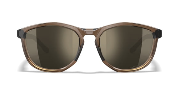 Image of Wiley X Bravo Captivate Sunglasses, Tungsten Mirror / Gloss Crystal Tan Frame, Matte Black Temples, AC4BRV04