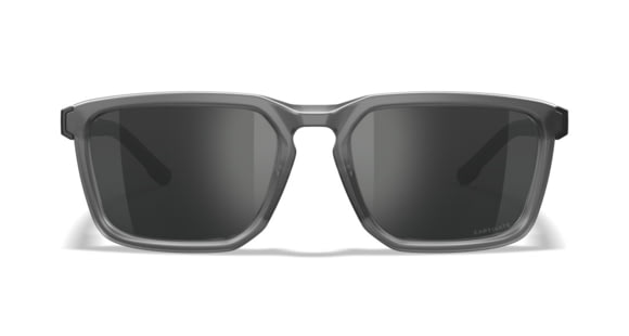 Image of Wiley X Zulu Captivate Sunglasses, Translucent Matte Black Frame, Matte Black Temples, Polarizedarized Black Mirror Lenses, AC4ZUL05