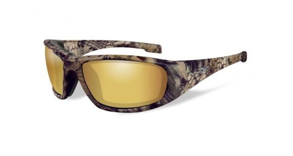 Image of Wiley X WX Boss Sunglasses, Kryptek Highlander Frame, Polarized Venice Gold Mirror Lens, Polarized, CCBOS12