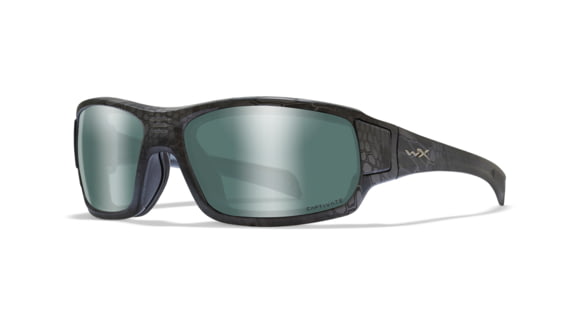 Image of Wiley X WX Breach - Captivate - Polarized Platinum Flash/ Kryptek Typhon Frame, CCBRH12
