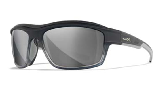 Image of Wiley X WX Ozone Sunglasses, Matte Grey Frame, Grey Silver Flash Lens, CCOZN06
