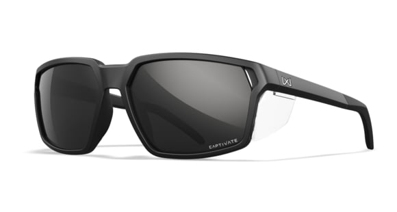 Image of Wiley X WX Sierra Sunglasses, Matte Black Frame, Sierra Captivate Pol Black Mirror Lens, AC6SRA05
