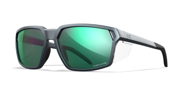 Image of Wiley X WX Sierra Sunglasses, Matte Graphite Frame, Sierra Captivate Pol Green Mirror Lens, AC6SRA07
