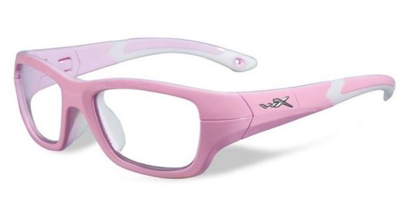 Image of Wiley X Youth Force Flash Sunglasses,Rock Candy Pink,Clear Lens YFFLA01