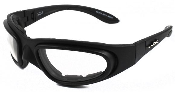 Image of Wiley X SG-1 Sunglasses - Matte Black Frame w/ LA Light Adjusting Smoke Grey Lens 77
