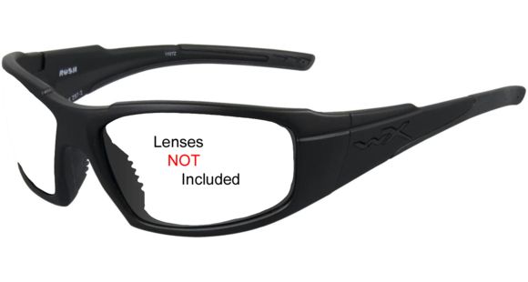Image of Wiley X WX Rush Black Ops Tactical Replacement Frame - Matte Black Frame w/ Accessories *NO LENS* ACRUS01F