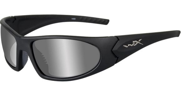 Image of Wiley X WX Zen Sunglasses - Polarized Silver Flash w/ Smoke Grey Tint Lens / Matte Black Frame ACZEN04
