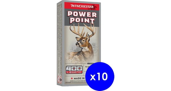 Image of Winchester 400 Legend 215 Grain Jacketed Soft Point Brass Cased Rifle Ammo, 200 rounds
