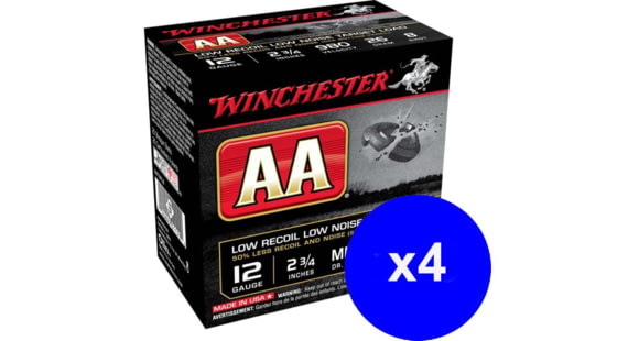 Image of Winchester AA 12 Gauge 7/8 oz 2.75in Centerfire Shotgun Ammo, 100 Rounds, AA12FL8