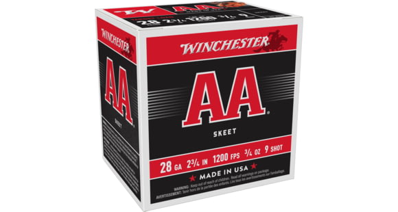 Image of Winchester AA 28 Gauge 3/4 oz 2.75in Centerfire Shotgun Ammo, 25 Rounds, AA289